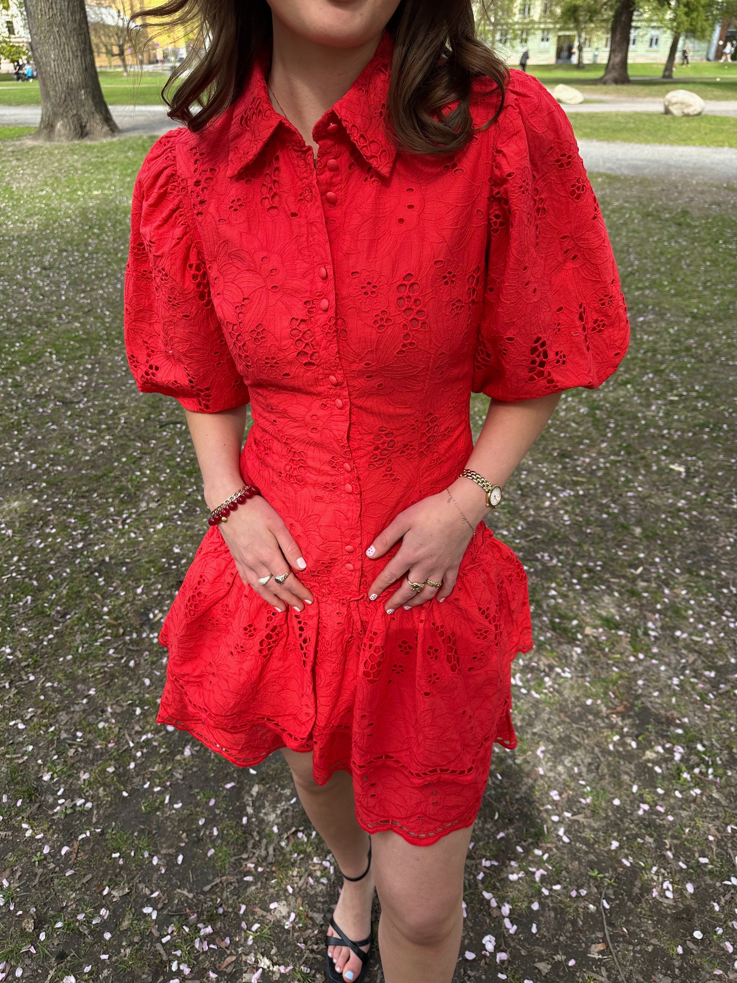 VISMILLA Short Dress - Hibiscus