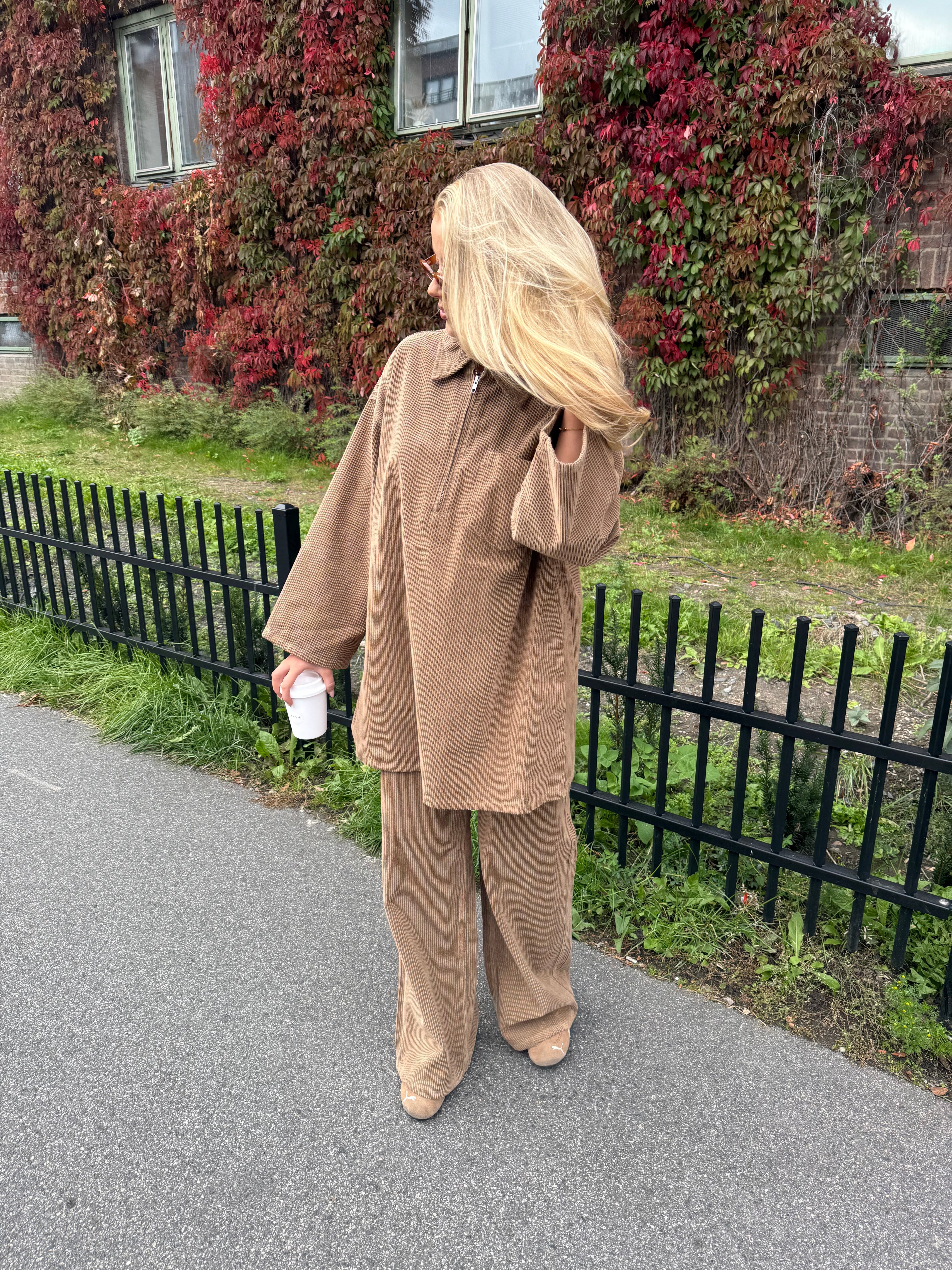 OBJALIMA Short Dress - Tannin