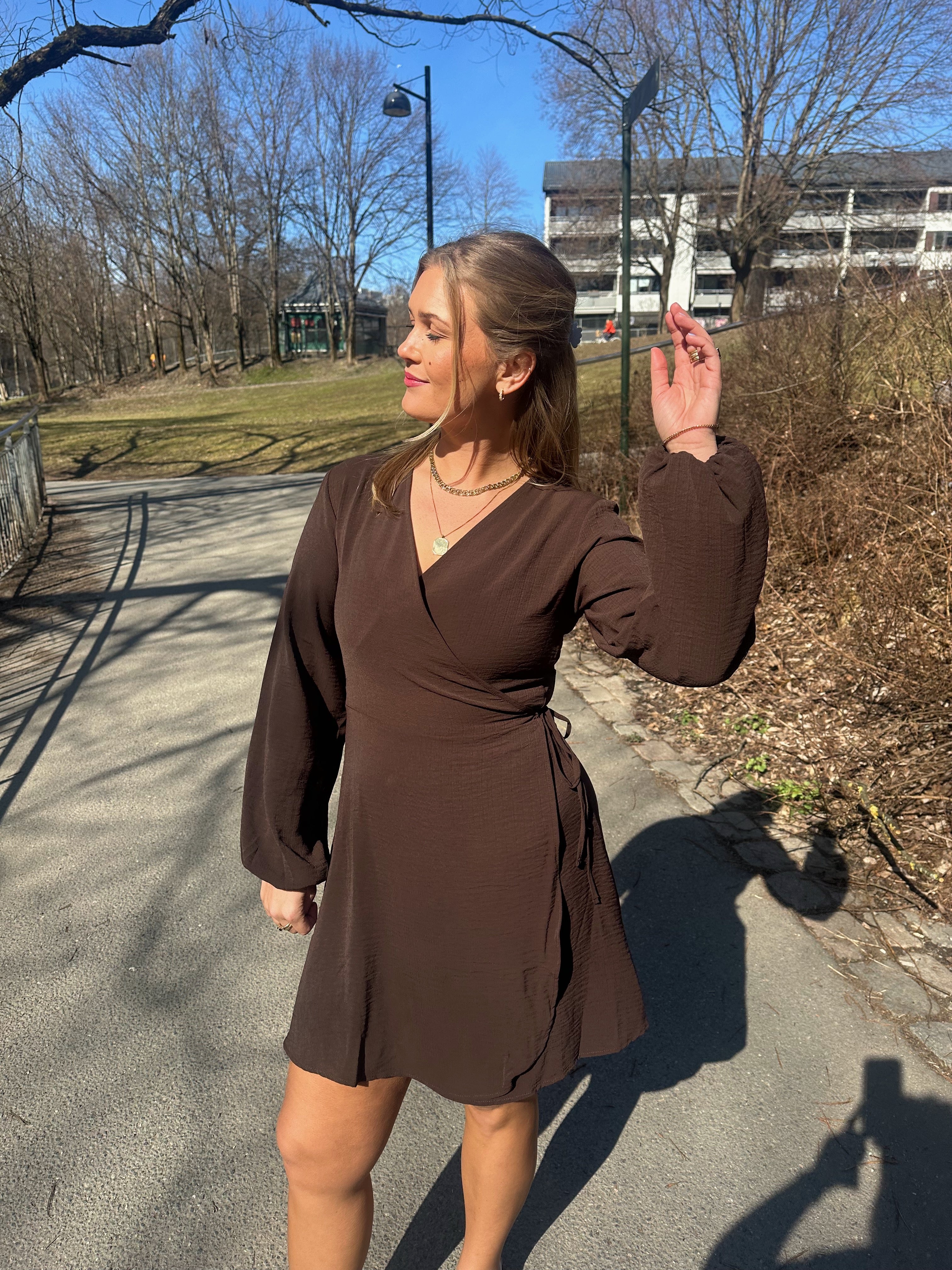 VILOVIE Midi Dress - Coffee Bean