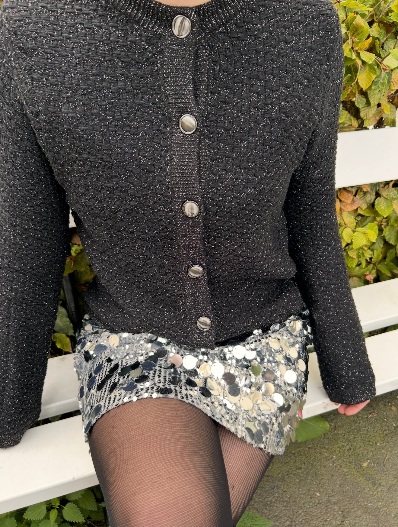 VIMALAY Knit Cardigan - Black Beauty