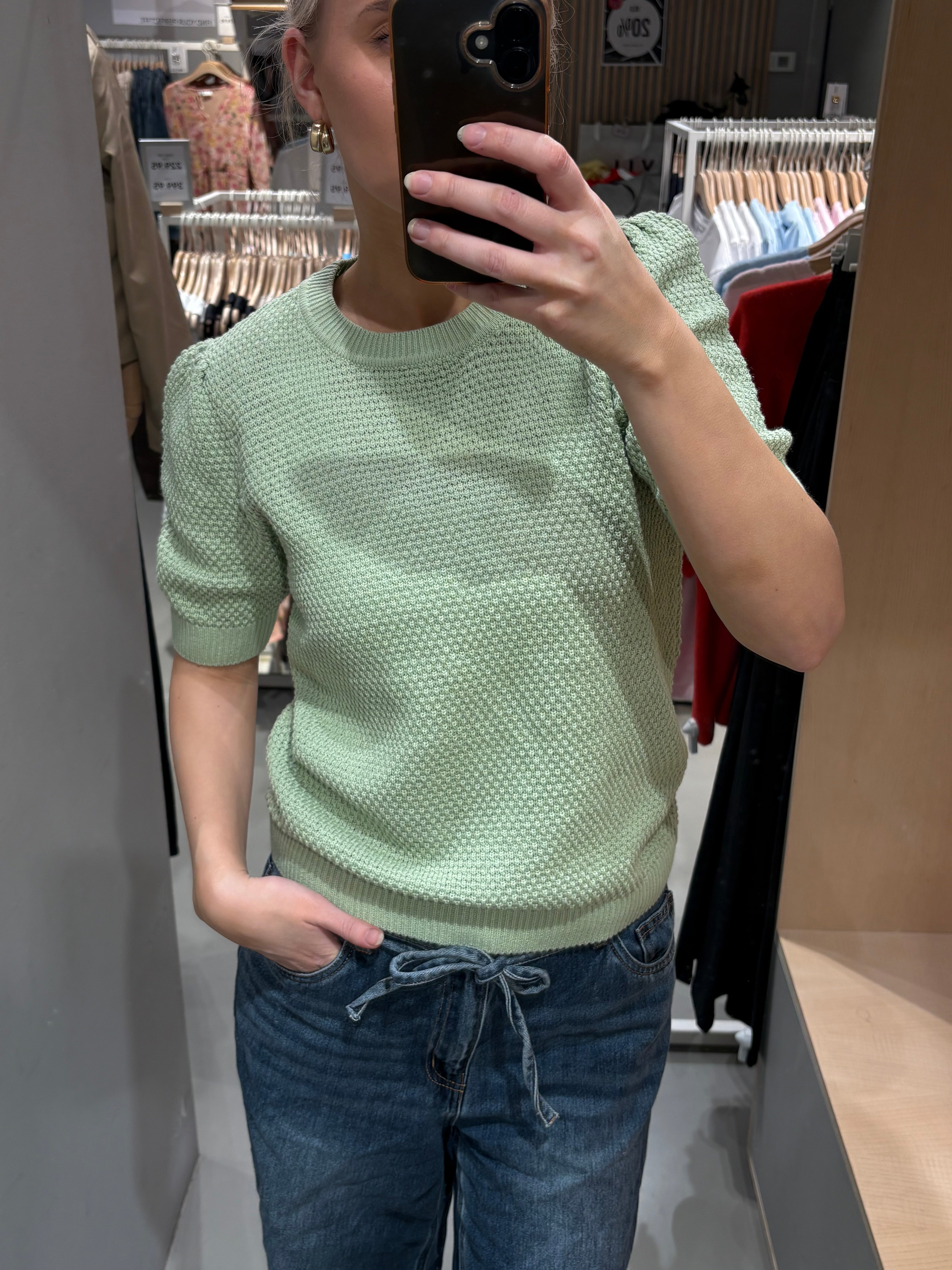 VIDALO Knit Top - Smoke Green