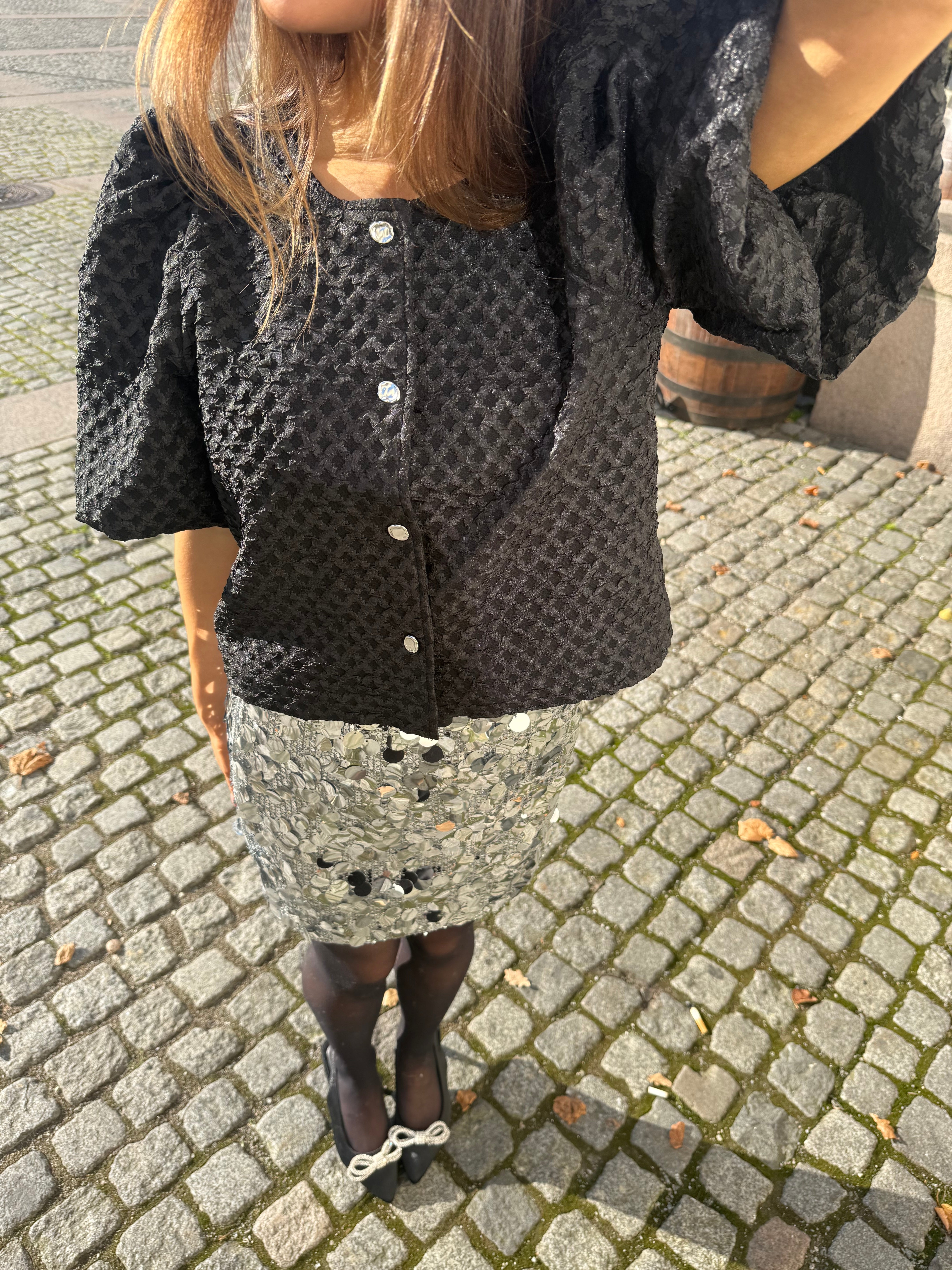 VICHAYA Short Skirt - Silver