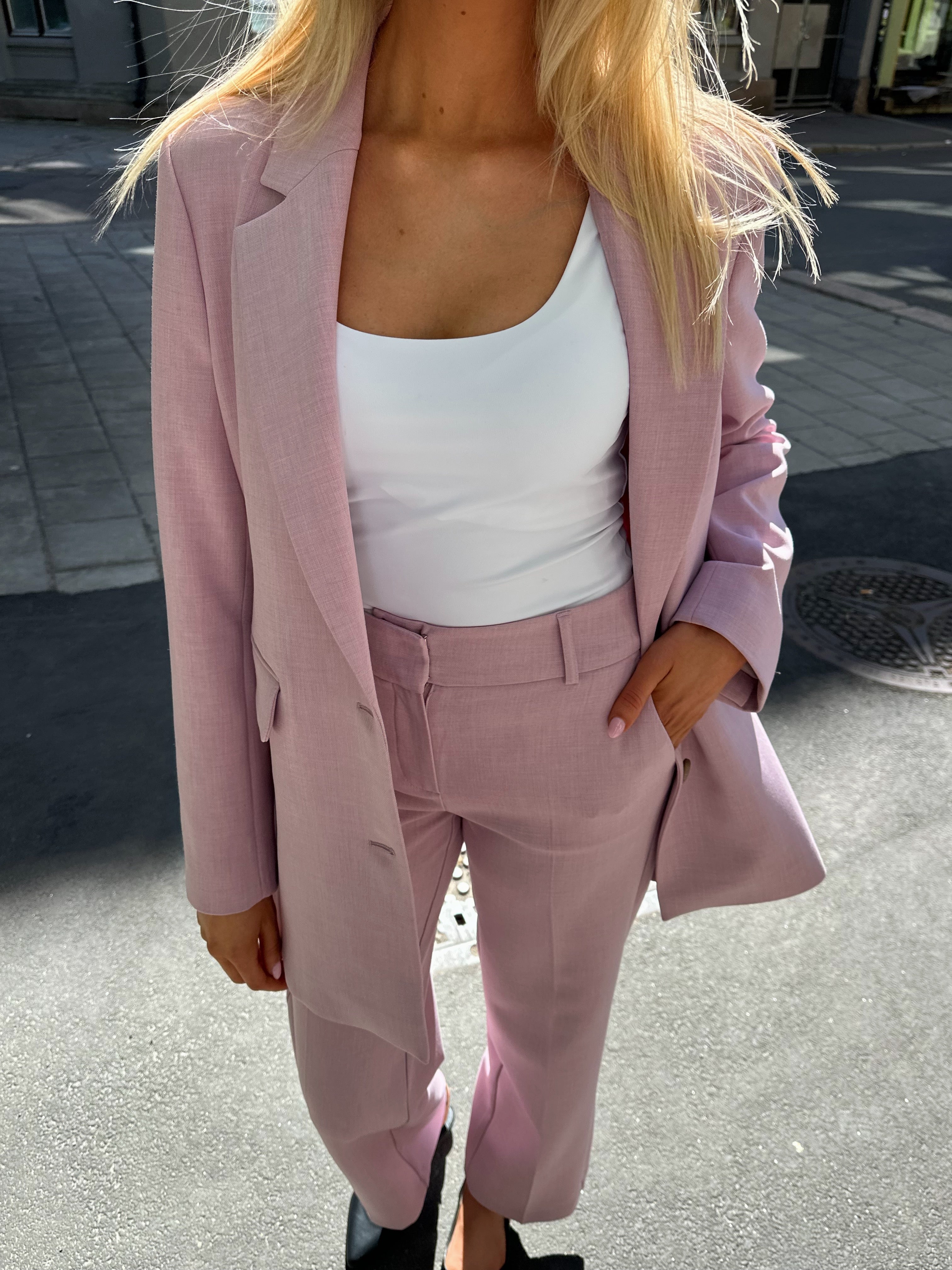 SLWRITA Trousers - Bleached Mauve