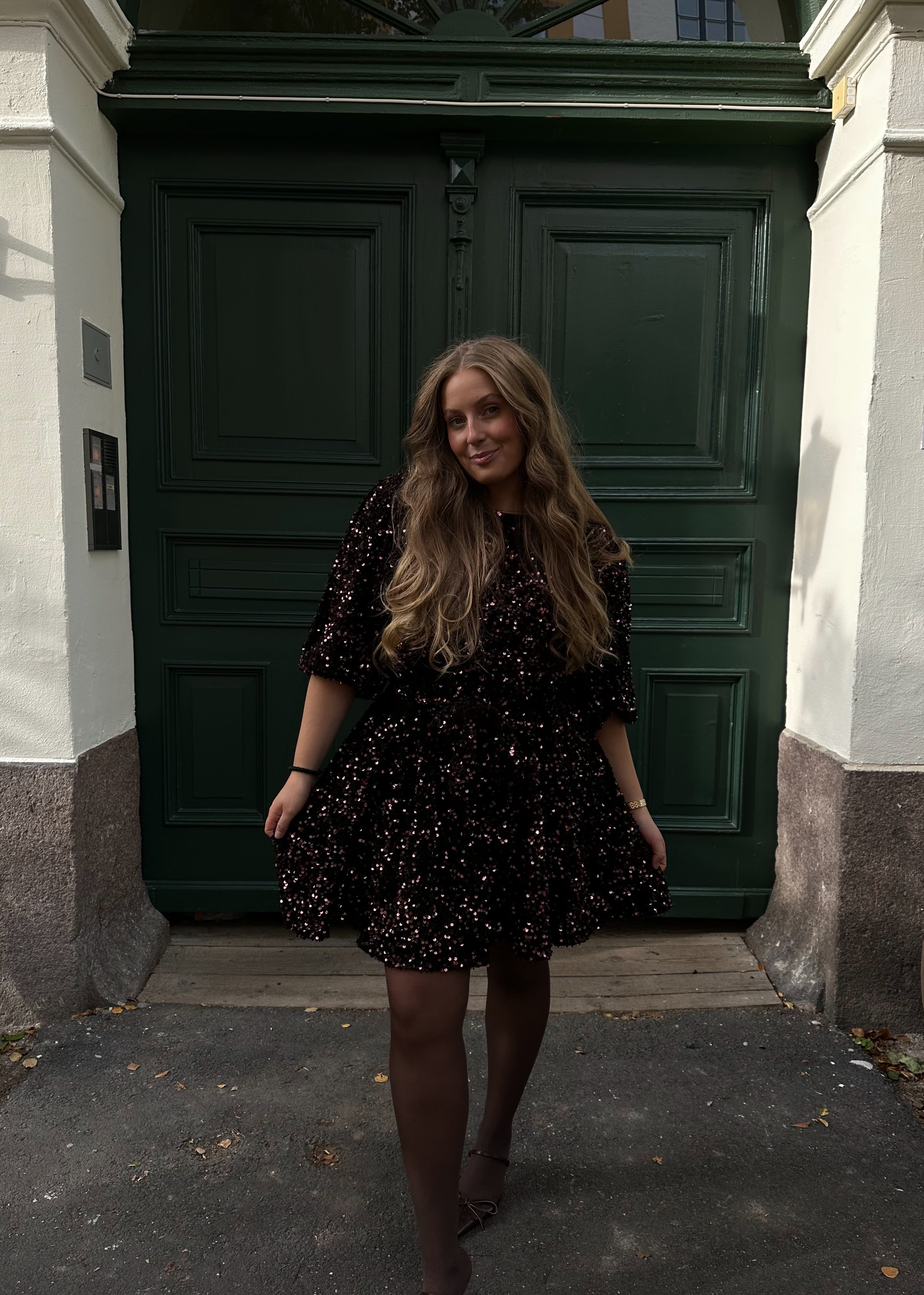 VIFAITH Short Dress - Coffee Bean