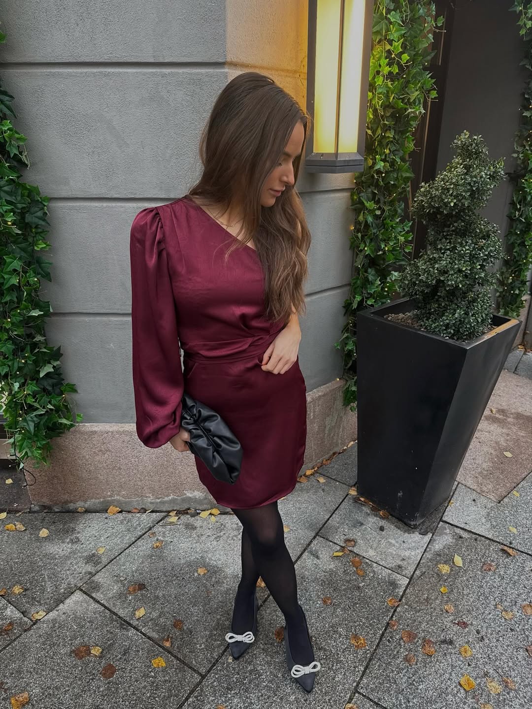 OBJNELA Short Dress - Mauve Wine
