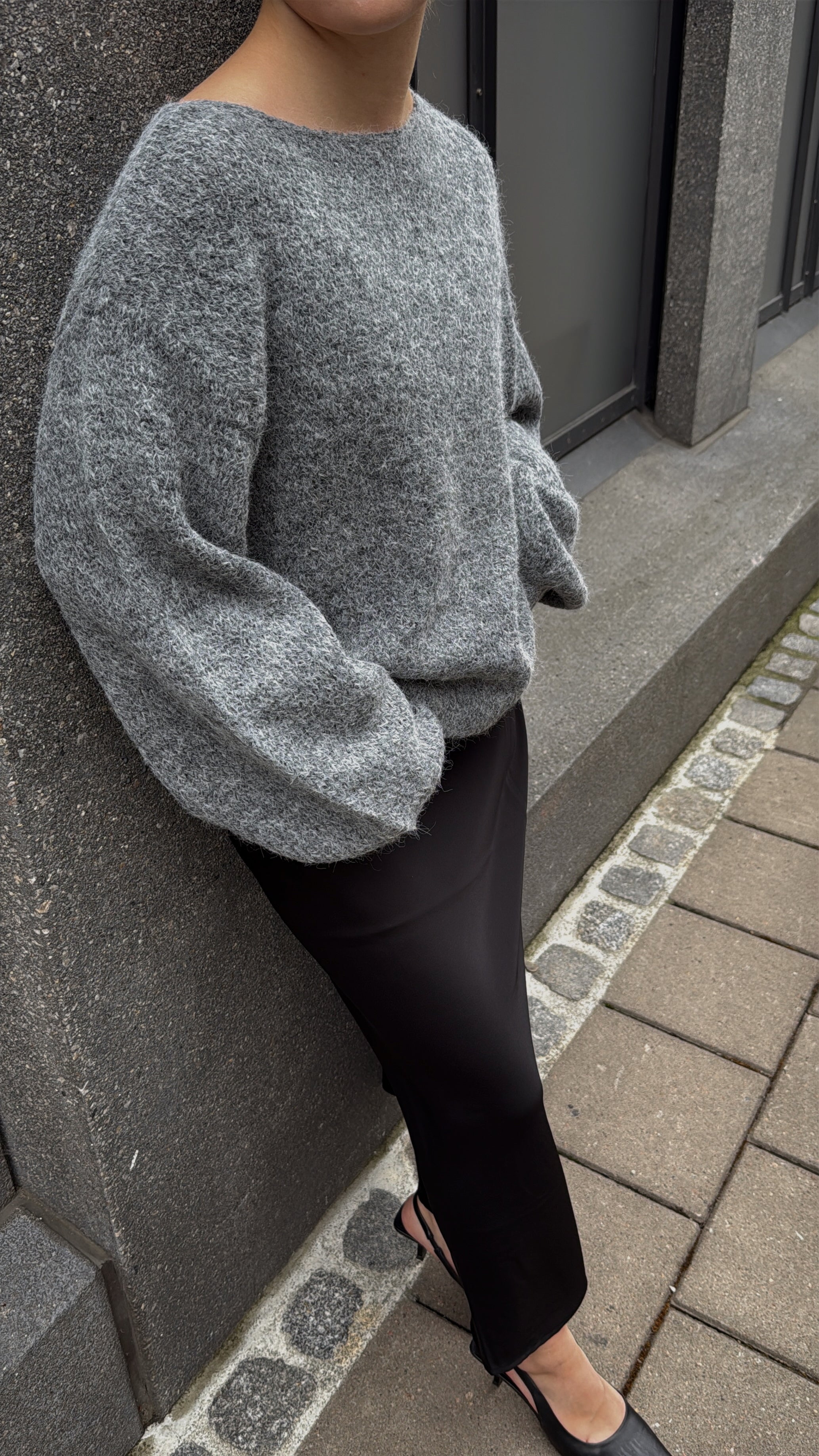 -VIMARLEY Pullover - Medium Grey Melange