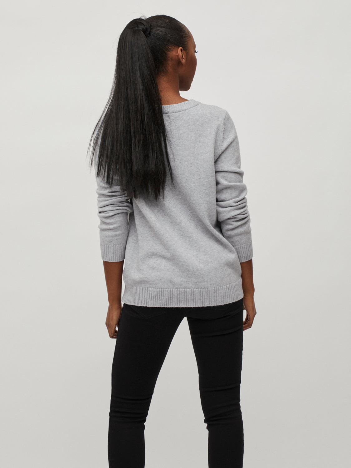 VIRIL Pullover - Light Grey Melange