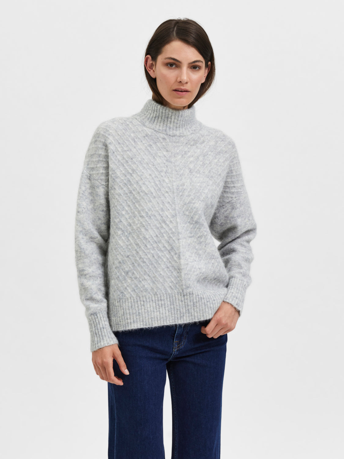 SLFSIF Pullover - Light Grey Melange