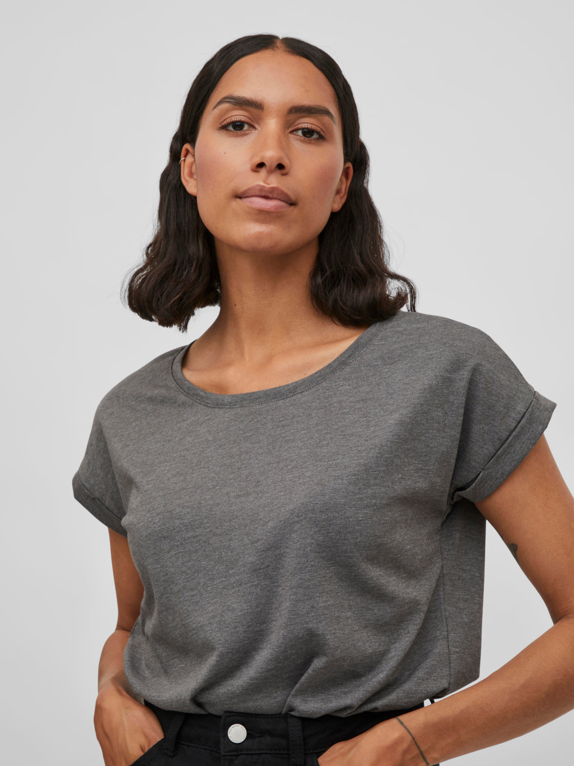 VIDREAMERS T-shirts & Tops - Medium Grey Melange