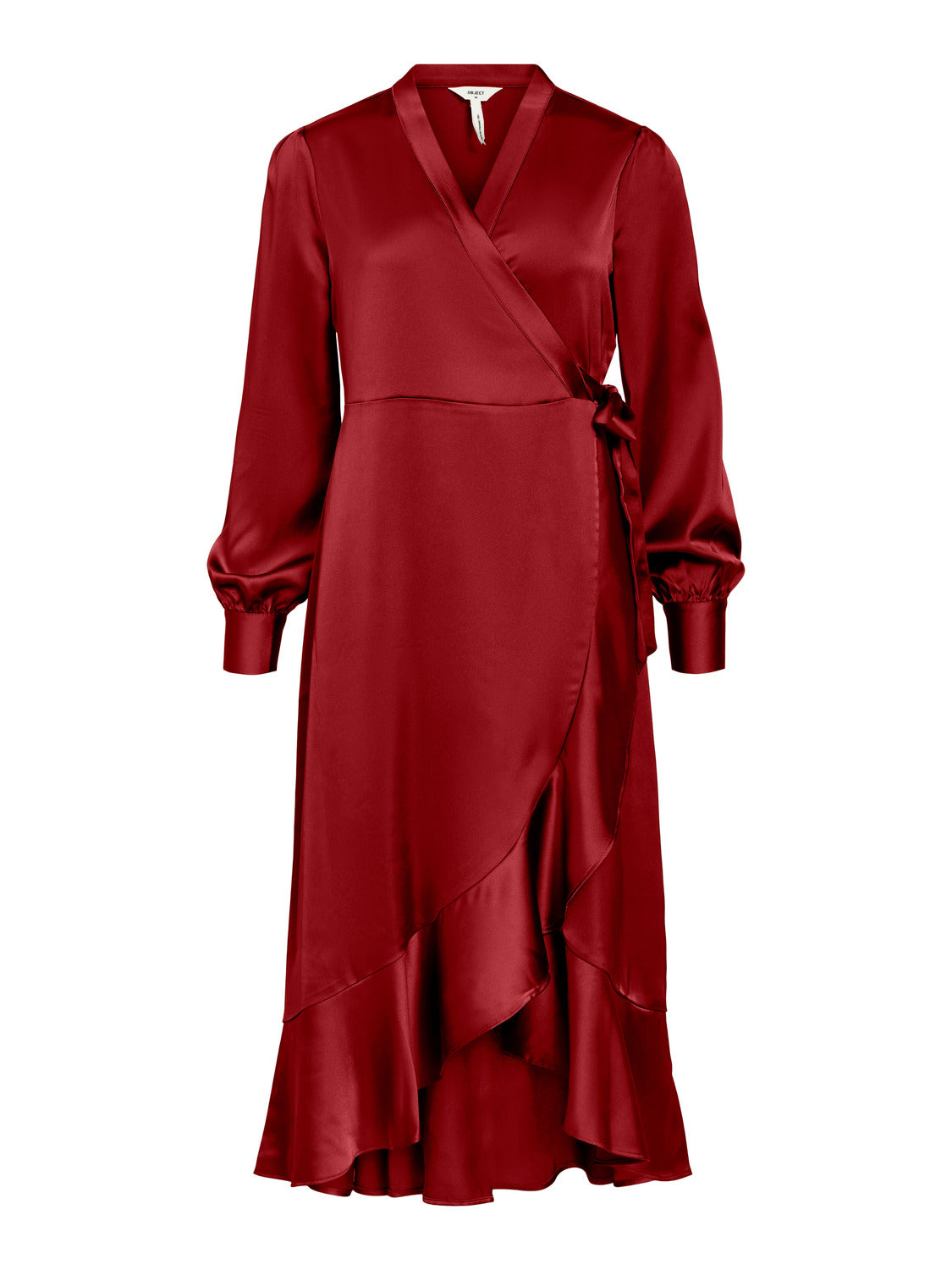 OBJSATEEN Dress - Red Dahlia