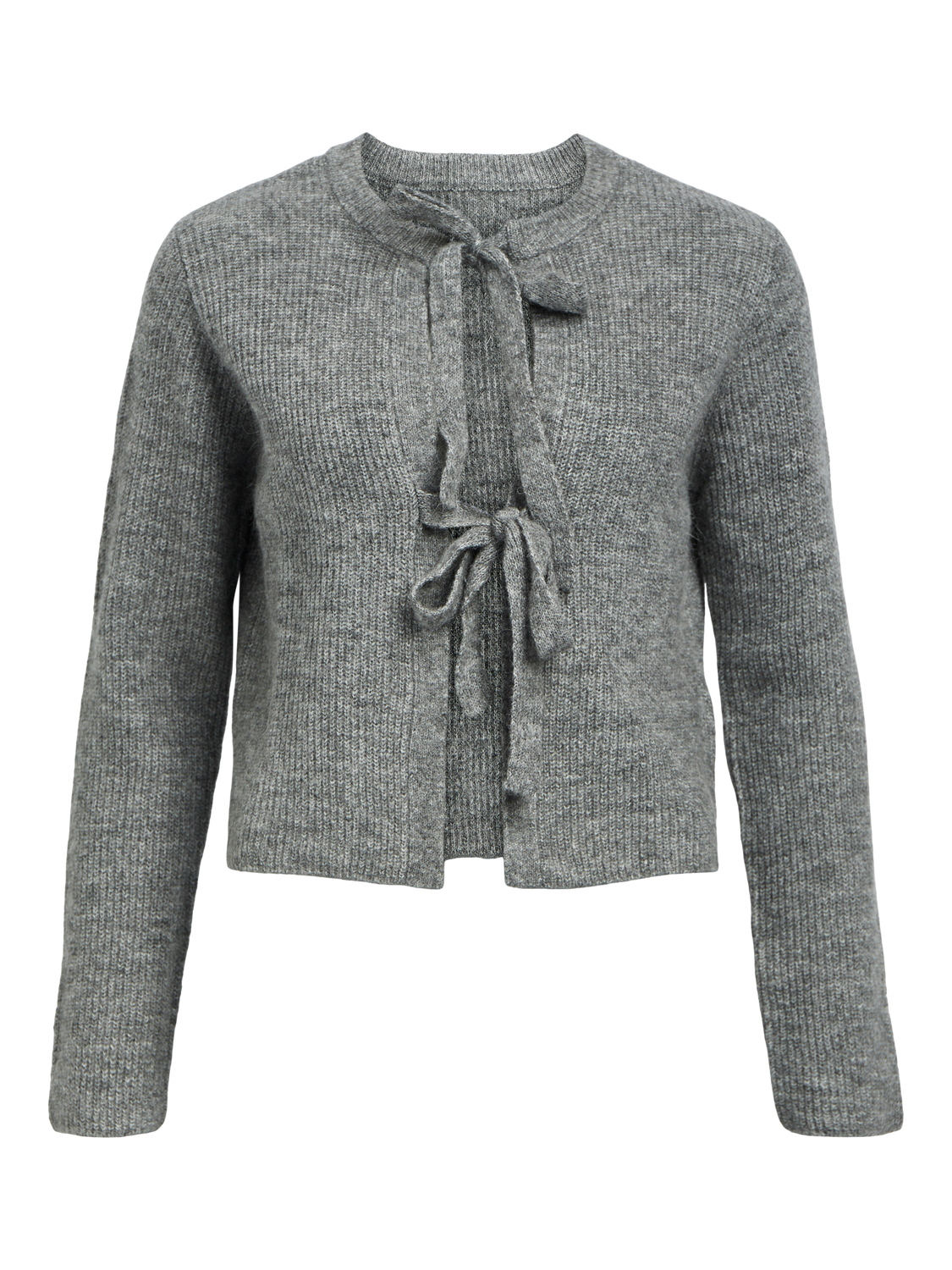 OBJPARVI Cardigan - Medium Grey Melange