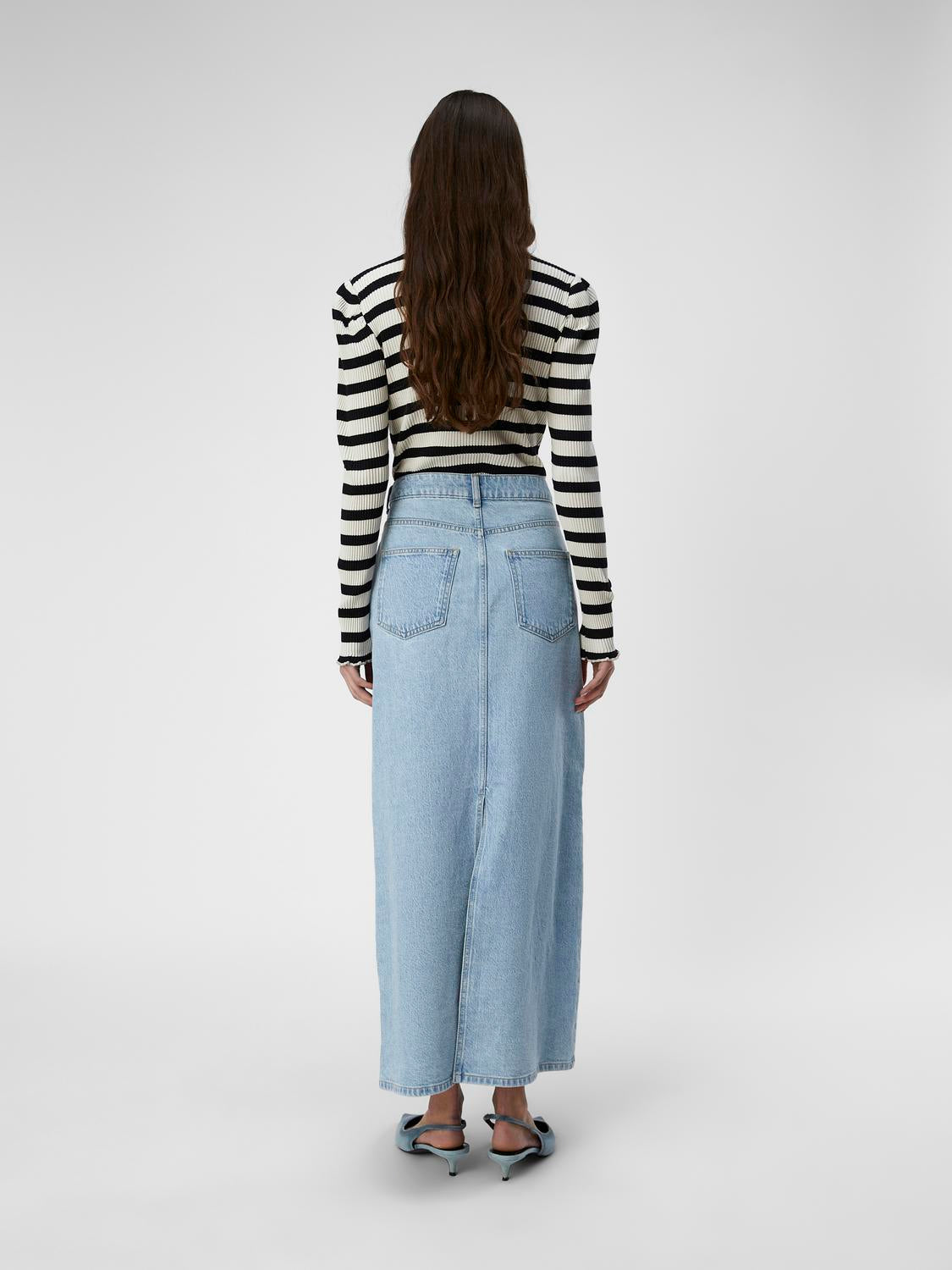 OBJELLEN Skirt - Light Blue Denim