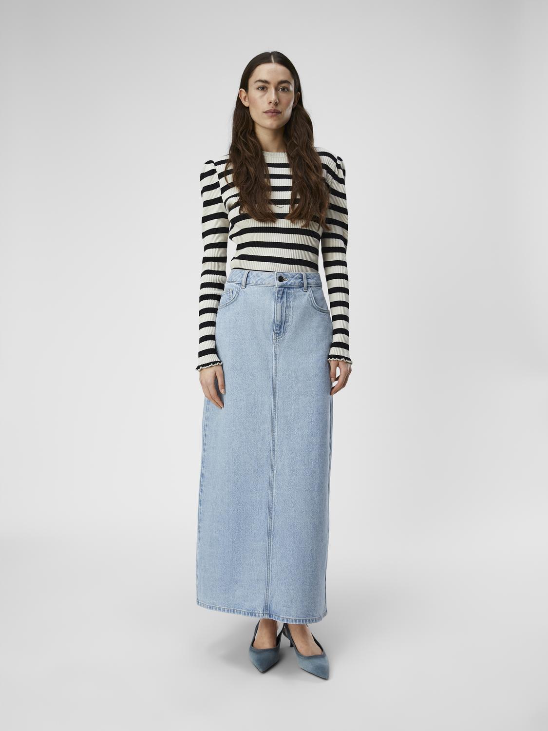OBJELLEN Skirt - Light Blue Denim