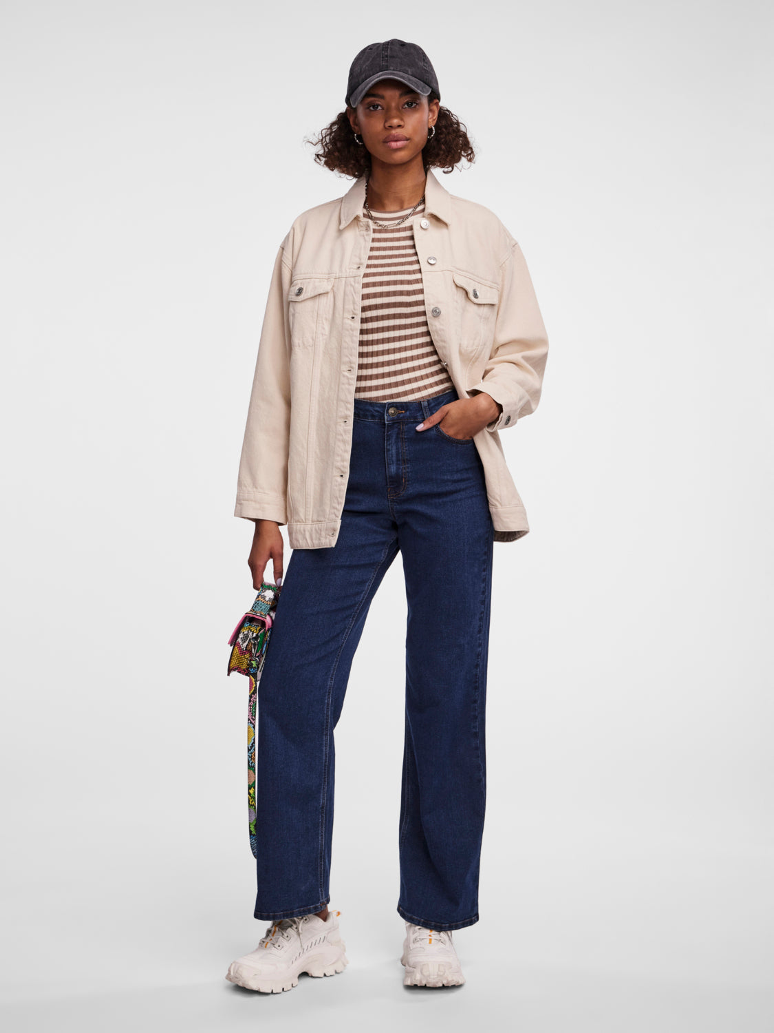 PCPEGGY Jeans - Dark Blue Denim